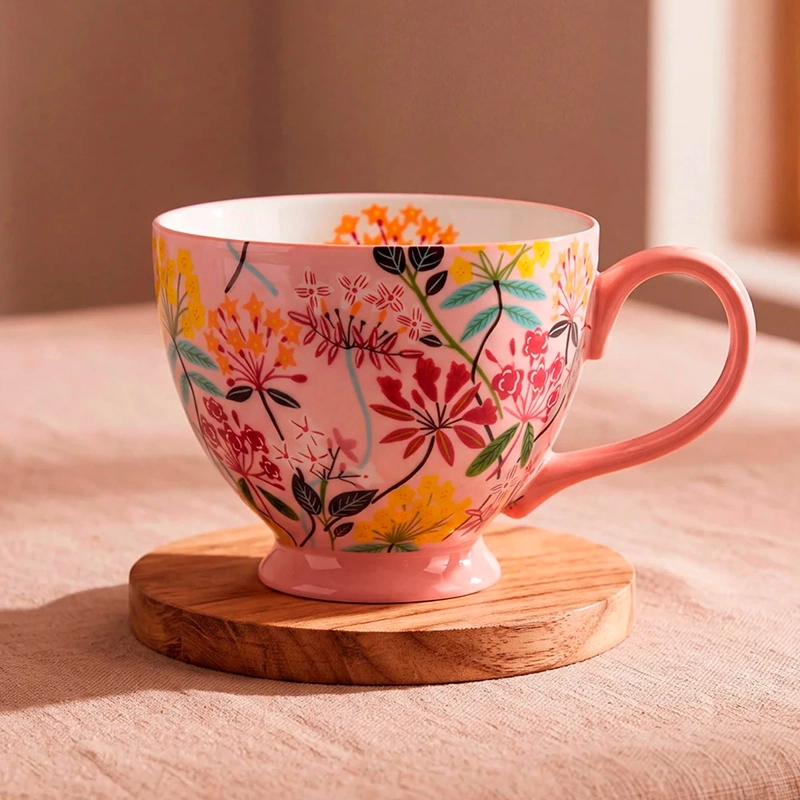 MUG RIPLEY HOME FLORES ROSADO