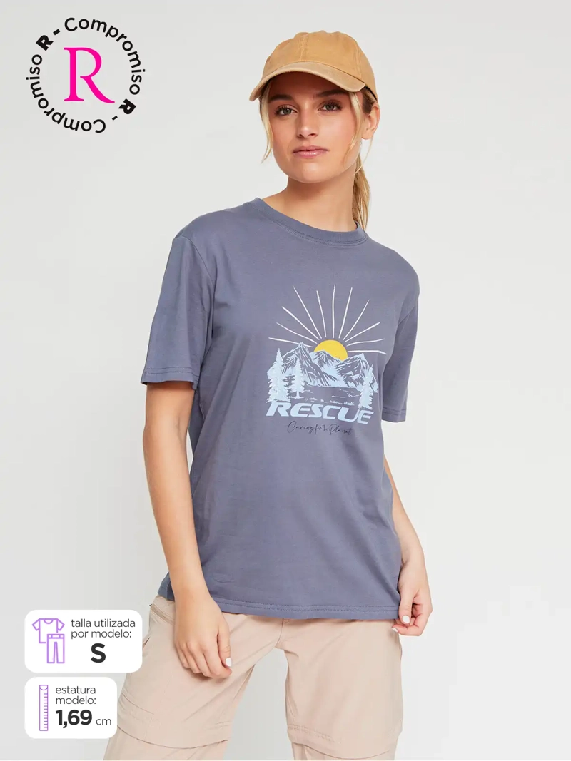 POLERA MUJER RESCUE ALGODÓN