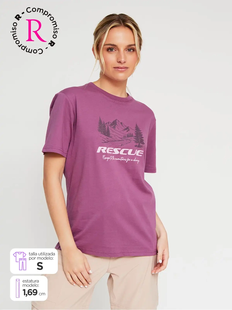 POLERA MUJER RESCUE ALGODÓN