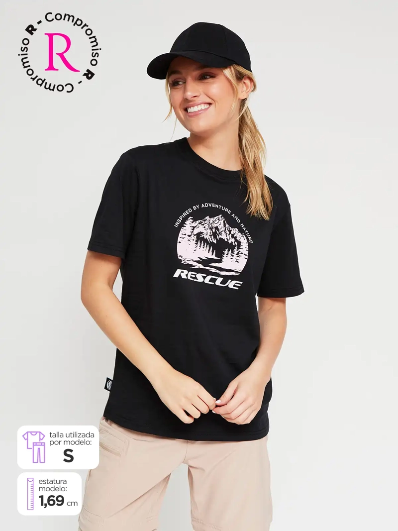 POLERA MUJER RESCUE ALGODÓN
