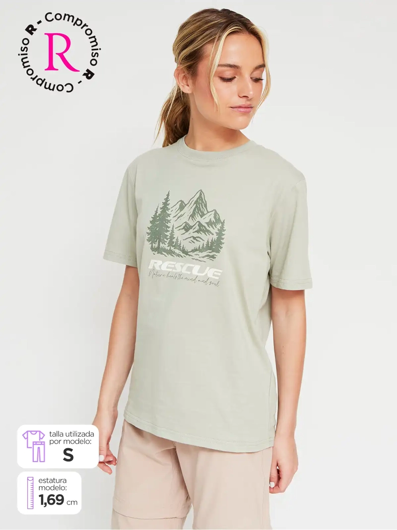 POLERA MUJER RESCUE ALGODÓN