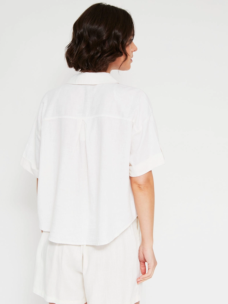 BLUSA MUJER MARQUIS LINO MANGA CORTA - 2