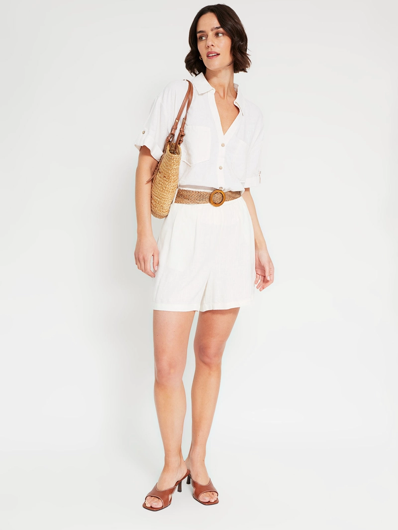 BLUSA MUJER MARQUIS LINO MANGA CORTA - 4
