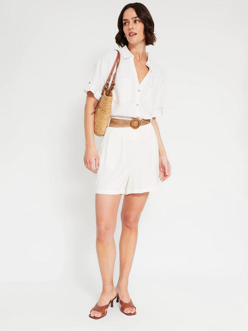BLUSA MUJER MARQUIS LINO MANGA CORTA - 4
