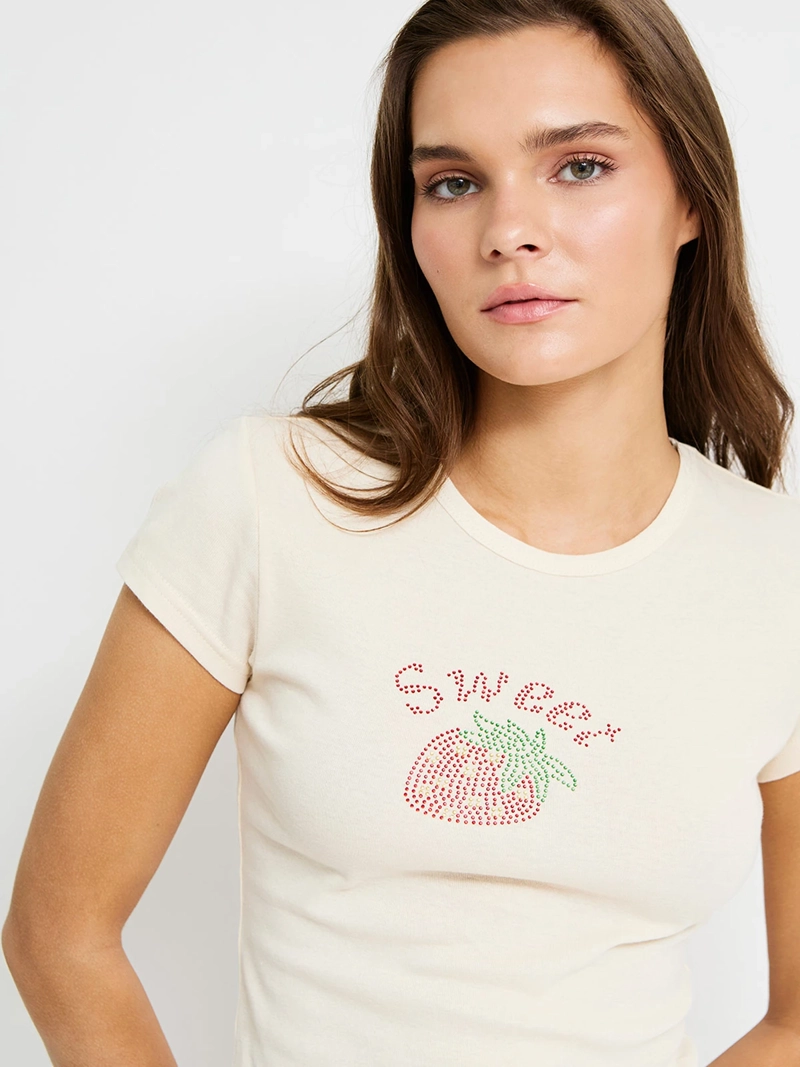 POLERA MUJER INDEX ALGODÓN MANGA CORTA GRÁFICA - 3