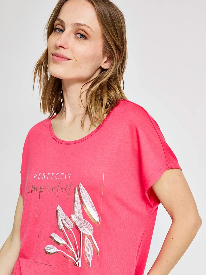 POLERA MUJER AZIZ MANGA CORTA ESTAMPADA - 3