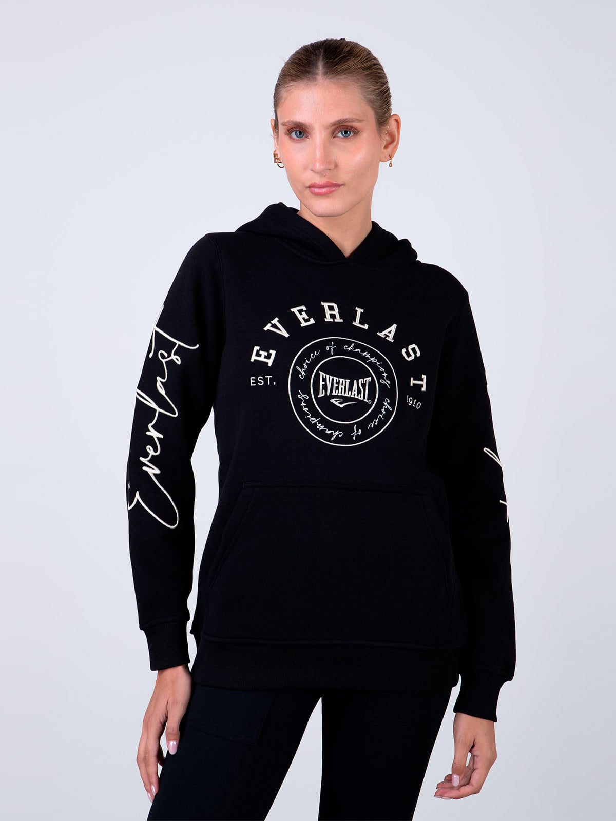 POLERÓN HOMBRE EVERLAST ALGODÓN CANGURO - 1
