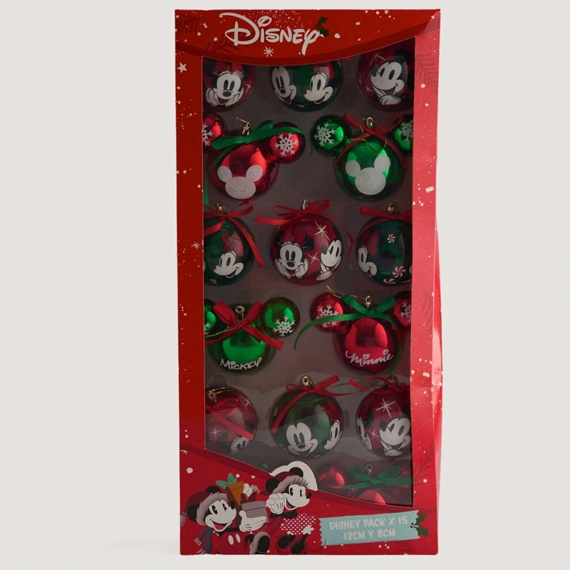 ADORNO NAVIDEÑO DISNEY PACK X15 ADORNOS 12 Y 8 CM - 8