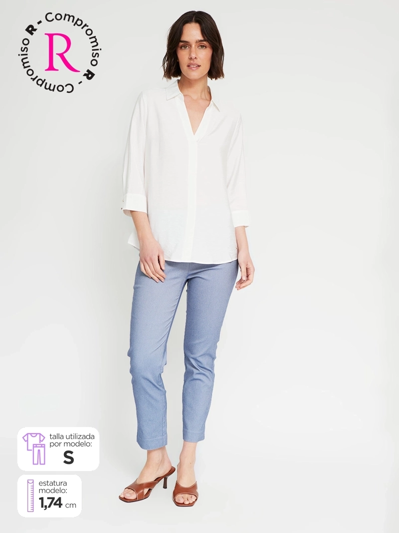 PANTALÓN MUJER CACHAREL CINTURA ELASTICADA