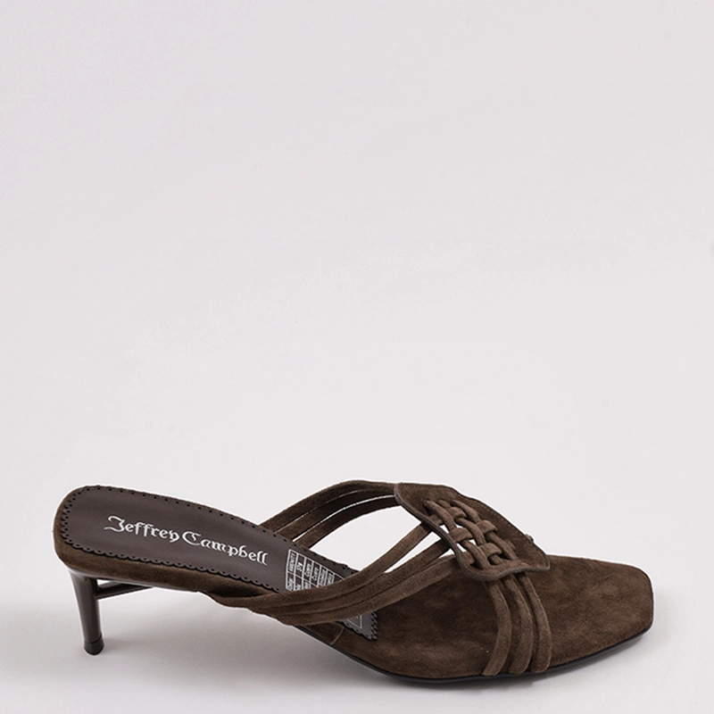 SANDALIAS MUJER JEFFREY CAMPBELL CAFÉ  AMENITY CUERO
