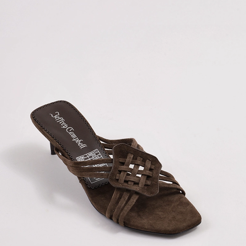 SANDALIAS MUJER JEFFREY CAMPBELL CAFÉ  AMENITY CUERO - 2