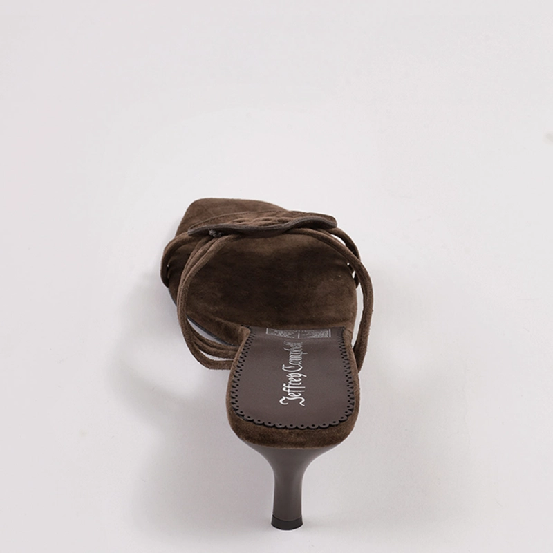 SANDALIAS MUJER JEFFREY CAMPBELL CAFÉ  AMENITY CUERO - 4