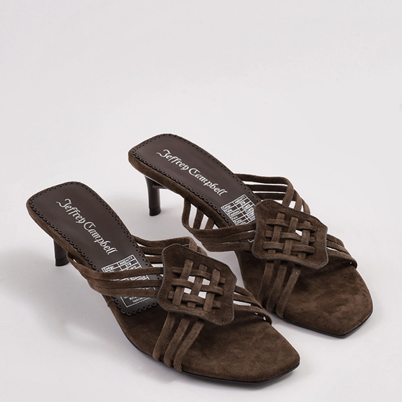 SANDALIAS MUJER JEFFREY CAMPBELL CAFÉ  AMENITY CUERO - 5