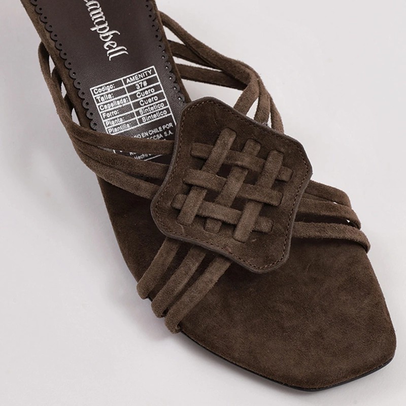 SANDALIAS MUJER JEFFREY CAMPBELL CAFÉ  AMENITY CUERO - 6