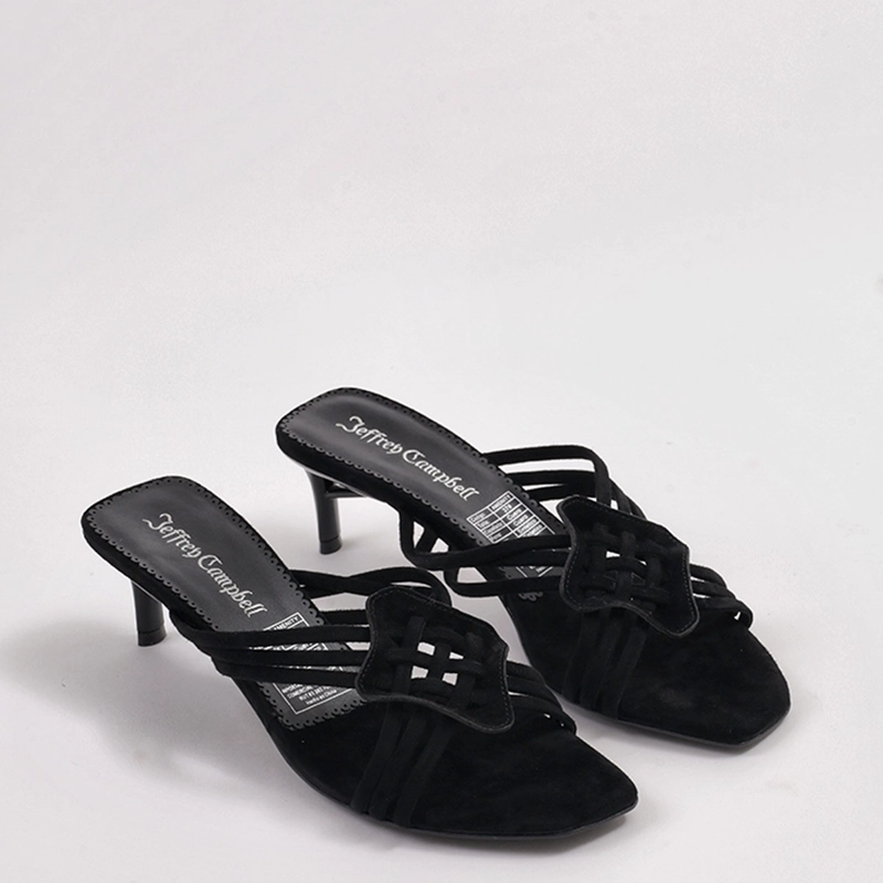 SANDALIAS MUJER JEFFREY CAMPBELL NEGRO AMENITY CUERO - 5