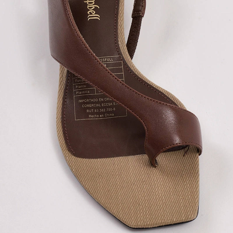 SANDALIAS MUJER JEFFREY CAMPBELL CAFÉ BLISSFULL CUERO - 6