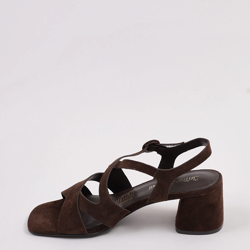 SANDALIAS MUJER JEFFREY CAMPBELL CAFÉ RAYET CUERO - 3