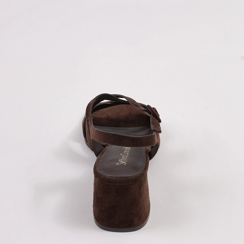 SANDALIAS MUJER JEFFREY CAMPBELL CAFÉ RAYET CUERO - 4