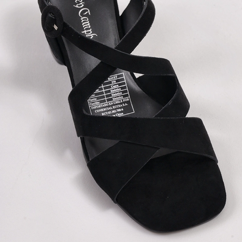 SANDALIAS MUJER JEFFREY CAMPBELL NEGRO RAYET CUERO - 6