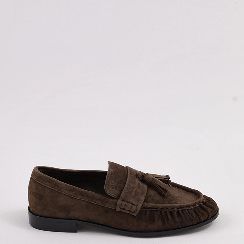 MOCASINES MUJER JEFFRE CAMPBELL CAFÉ ARTICULATE CUERO