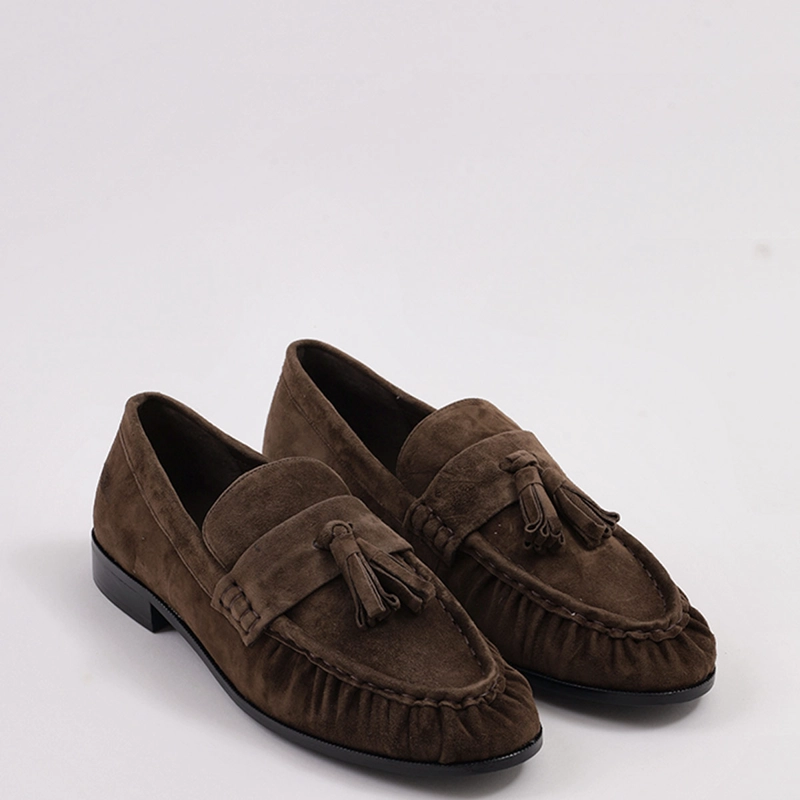 MOCASINES MUJER JEFFRE CAMPBELL CAFÉ ARTICULATE CUERO - 5