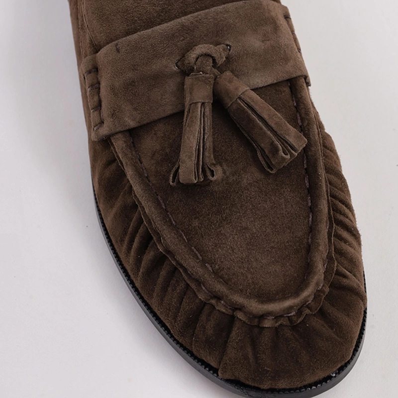 MOCASINES MUJER JEFFRE CAMPBELL CAFÉ ARTICULATE CUERO - 6