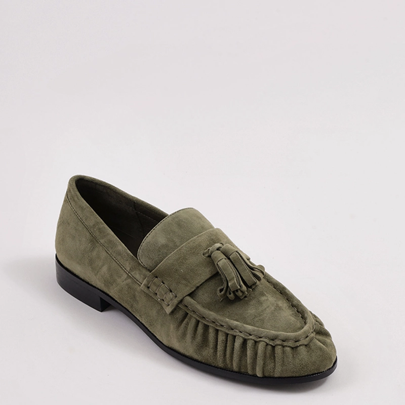 MOCASINES MUJER JEFFRE CAMPBELL VERDE ARTICULATE CUERO - 2
