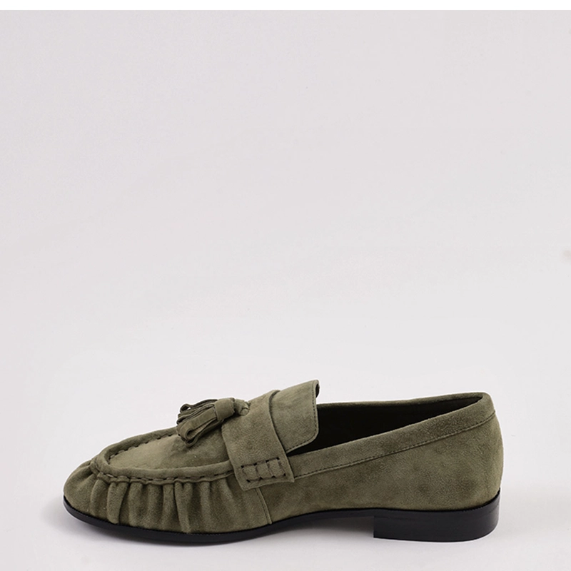 MOCASINES MUJER JEFFRE CAMPBELL VERDE ARTICULATE CUERO - 3