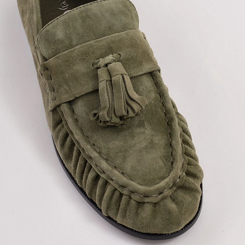 MOCASINES MUJER JEFFRE CAMPBELL VERDE ARTICULATE CUERO - 6
