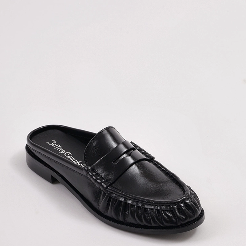 MOCASINES MUJER JEFFRE CAMPBELL NEGRO GODDARD CUERO - 2
