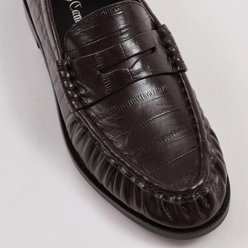 MOCASINES MUJER JEFFRE CAMPBELL CAFÉ STALLONE  CUERO - 6