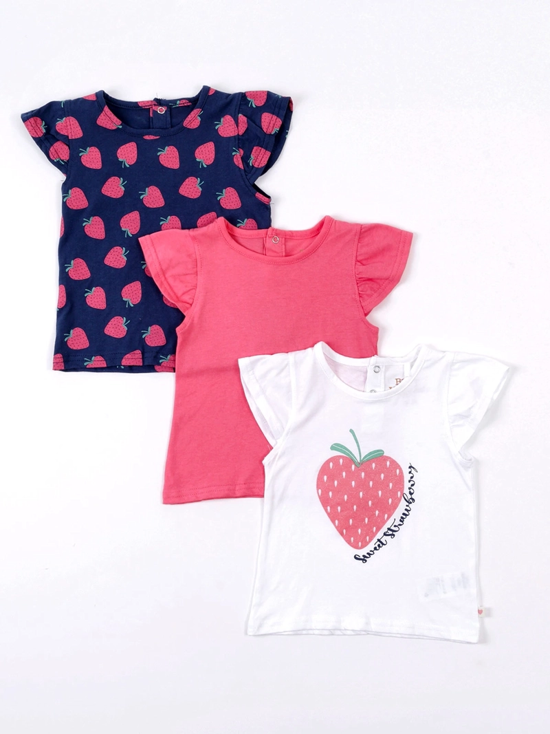 PACK X3 POLERAS NIÑA BABY HARVEST ALGODÓN SIN MANGAS BEBÉ