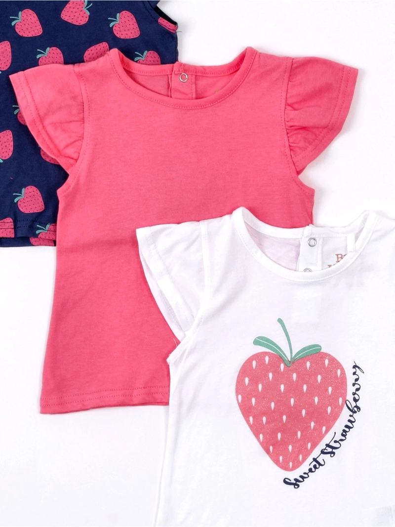 PACK X3 POLERAS NIÑA BABY HARVEST ALGODÓN SIN MANGAS BEBÉ - 3