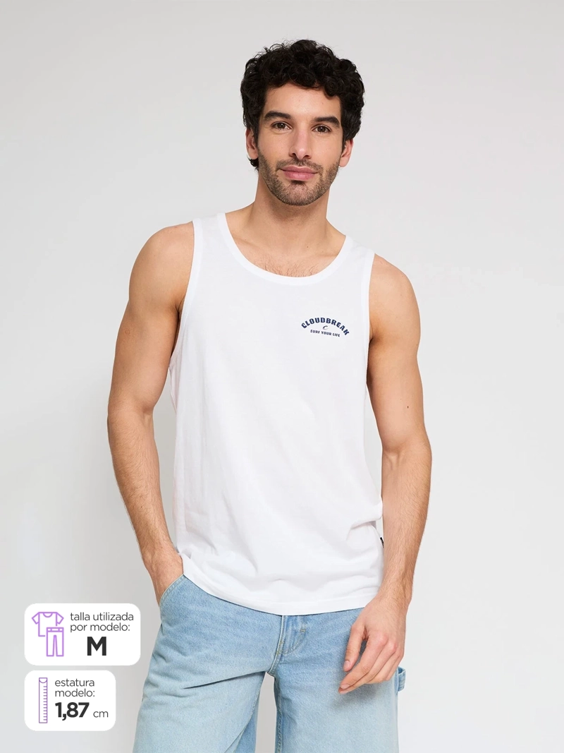 POLERA HOMBRE CLOUDBREAK ALGODÓN TANK PRINT - 1
