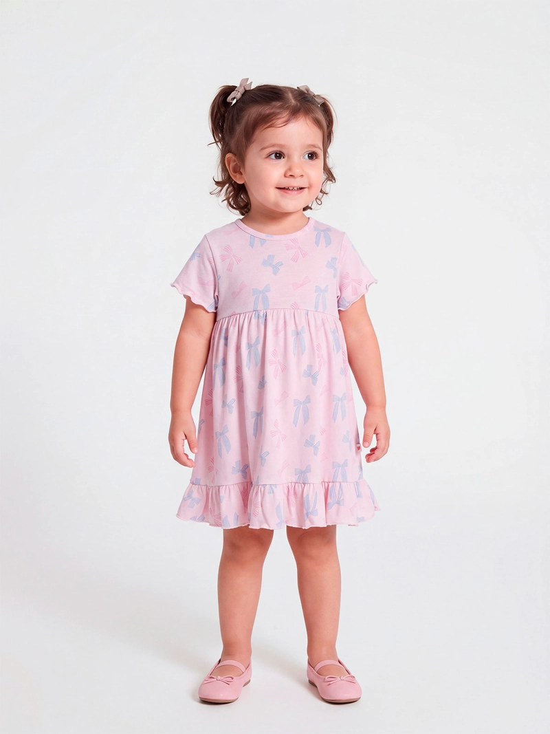 VESTIDO NIÑA BABY HARVEST MANGA CORTA ESTAMPADO