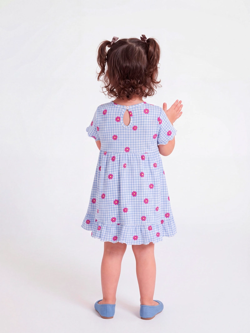 VESTIDO NIÑA BABY HARVEST MANGA CORTA ESTAMPADO - 2
