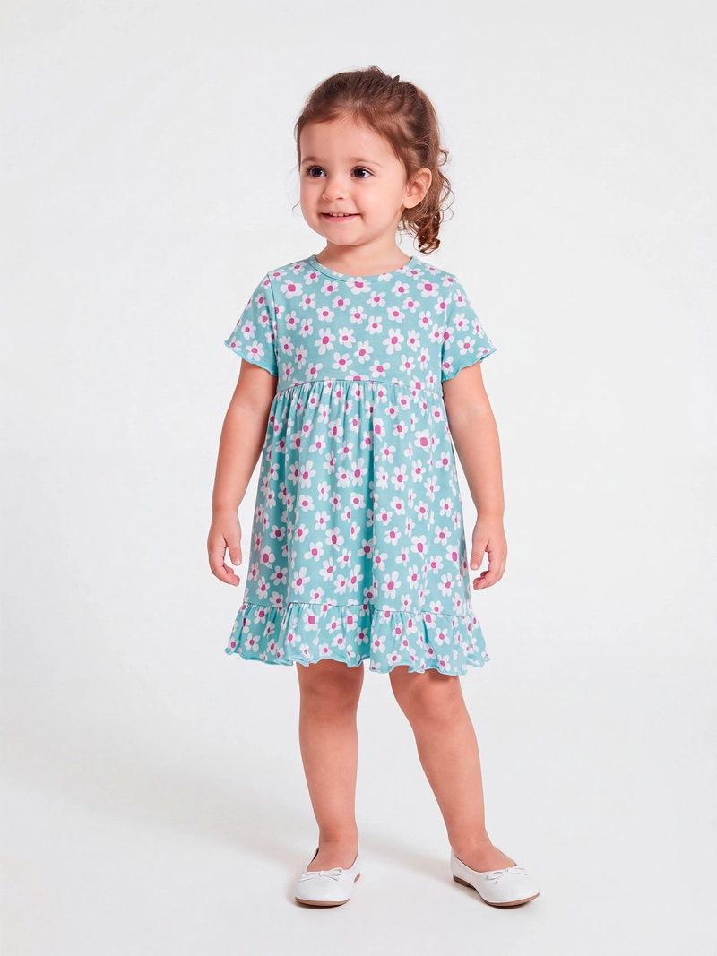 VESTIDO NIÑA BABY HARVEST MANGA CORTA ESTAMPADO