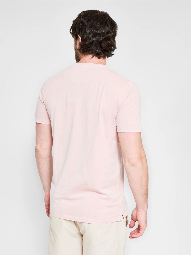 POLERA HOMBRE CACHAREL ALGODÓN CUELLO REDONDO MANGA CORTA LAVADA - 2