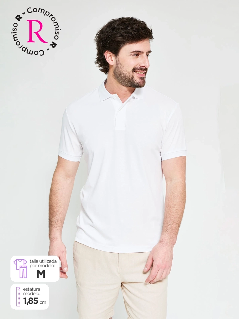 POLERA HOMBRE CACHAREL ALGODÓN CUELLO POLO MANGA CORTA - 1