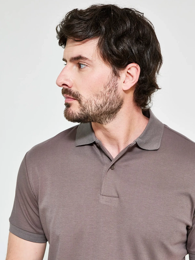 POLERA HOMBRE CACHAREL ALGODÓN CUELLO POLO MANGA CORTA - 3