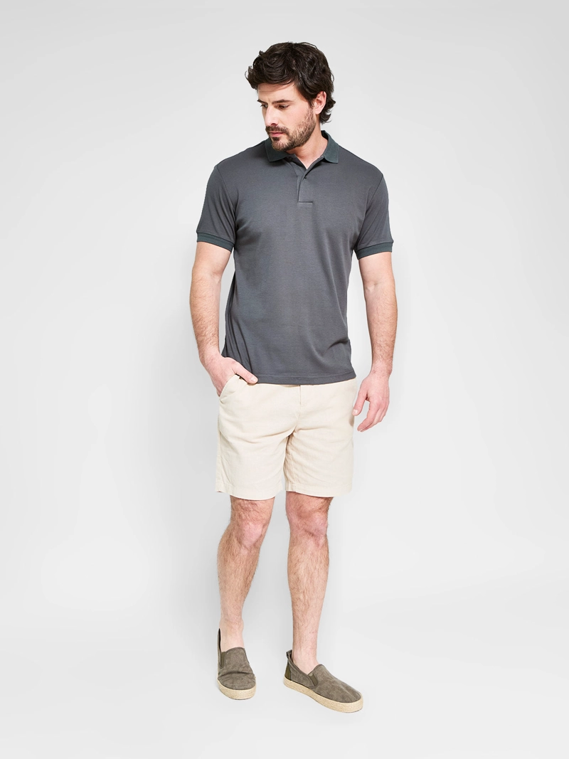 POLERA HOMBRE CACHAREL ALGODÓN CUELLO POLO MANGA CORTA - 4