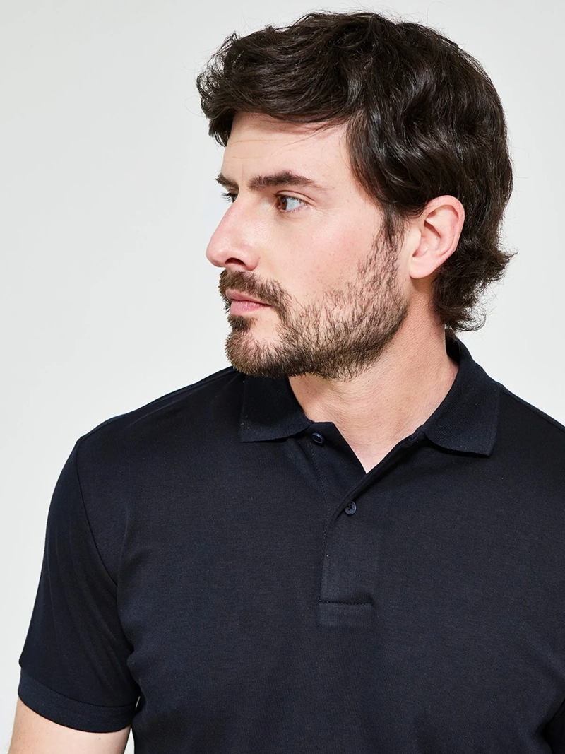 POLERA HOMBRE CACHAREL ALGODÓN CUELLO POLO MANGA CORTA - 3