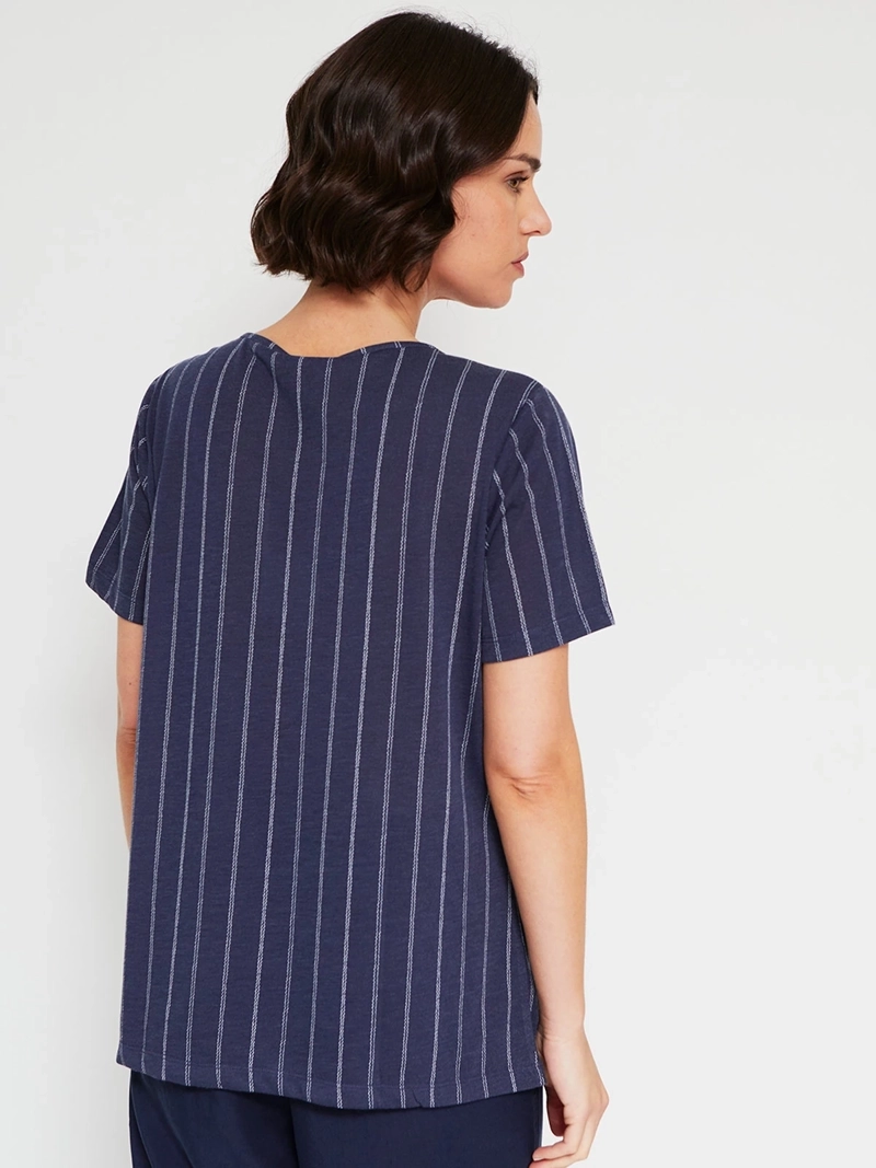 POLERA MUJER AZIZ MANGA CORTA ESTAMPADA - 2