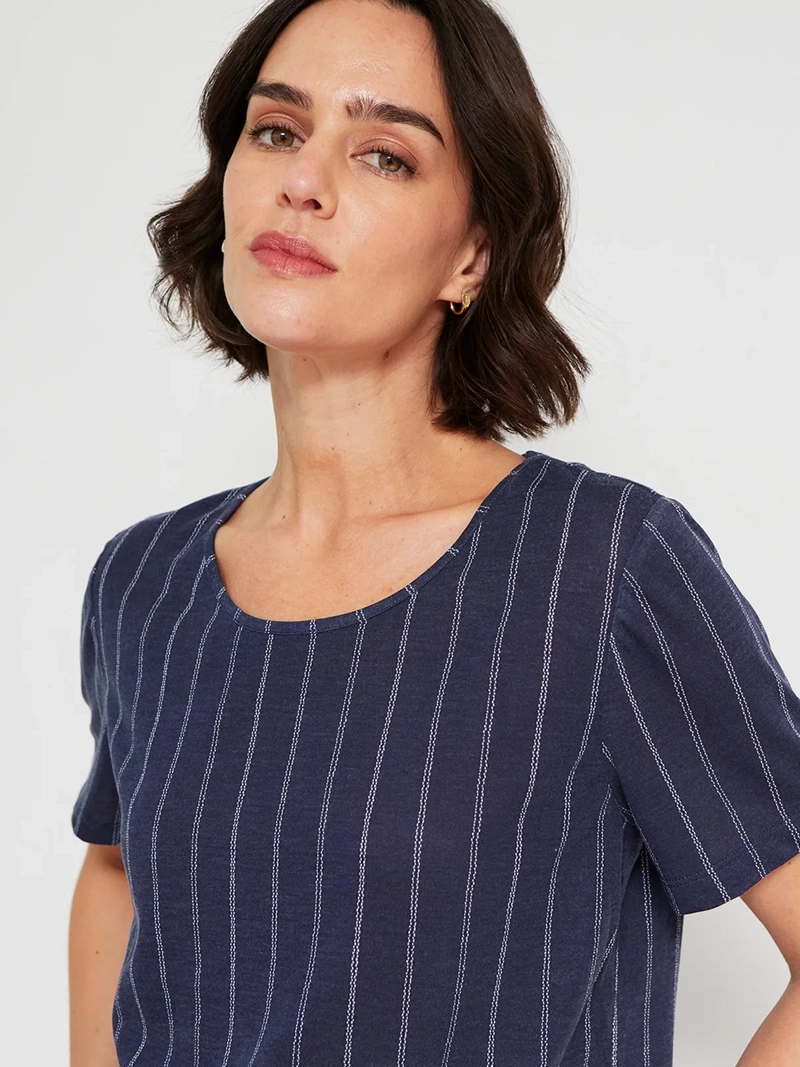 POLERA MUJER AZIZ MANGA CORTA ESTAMPADA - 3