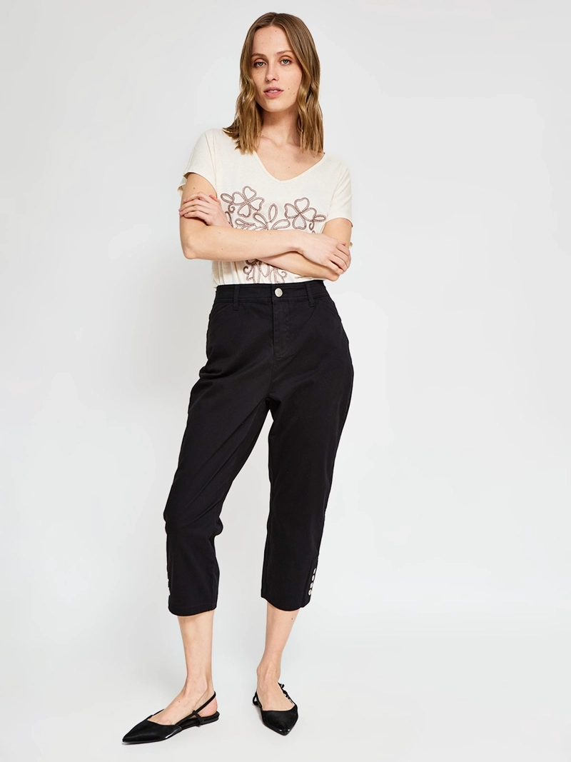 POLERA MUJER AZIZ ALGODÓN MANGA CORTA METÁLICA - 4