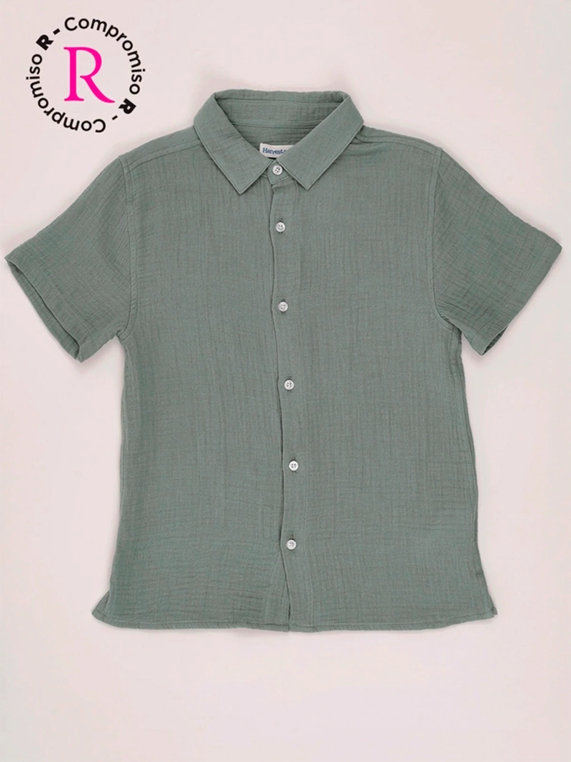 CAMISA NIÑO HARVEST ALGODÓN MANGA CORTA TEXTURA - 3