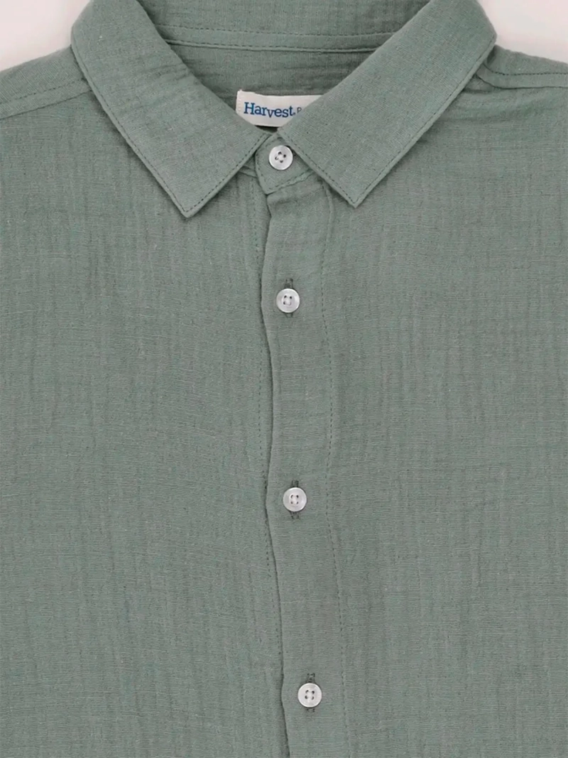CAMISA NIÑO HARVEST ALGODÓN MANGA CORTA TEXTURA - 5