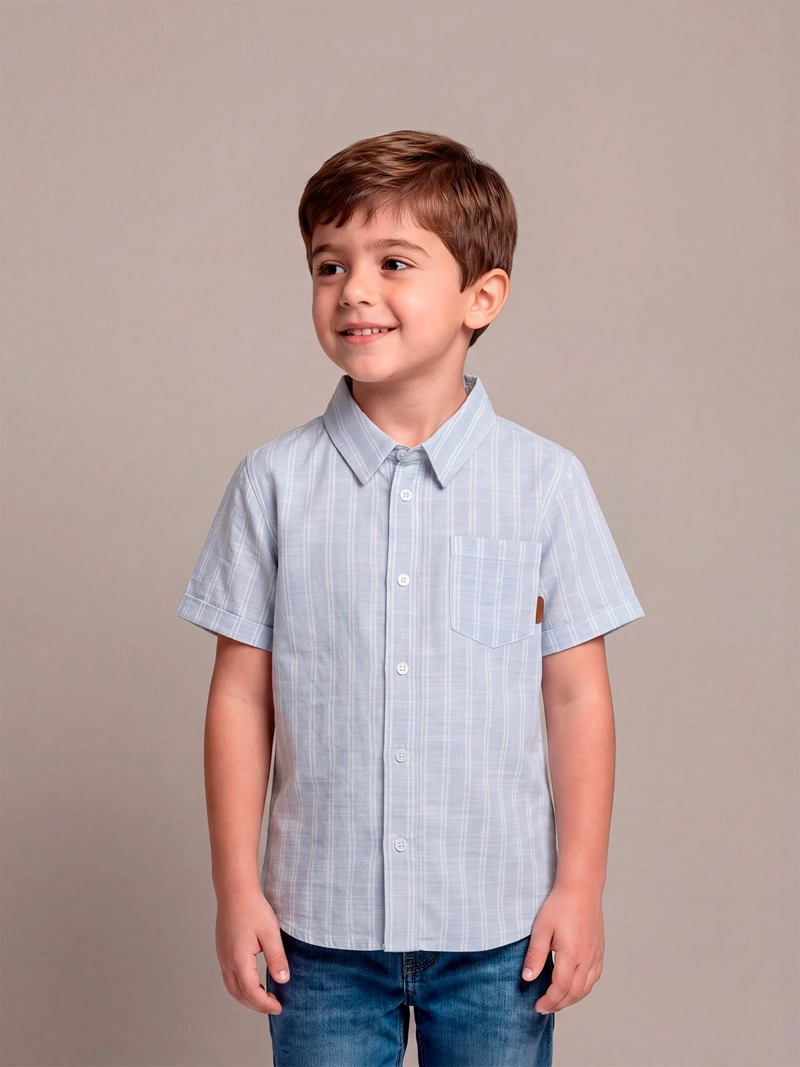 CAMISA NIÑO HARVEST ALGODÓN MANGA CORTA