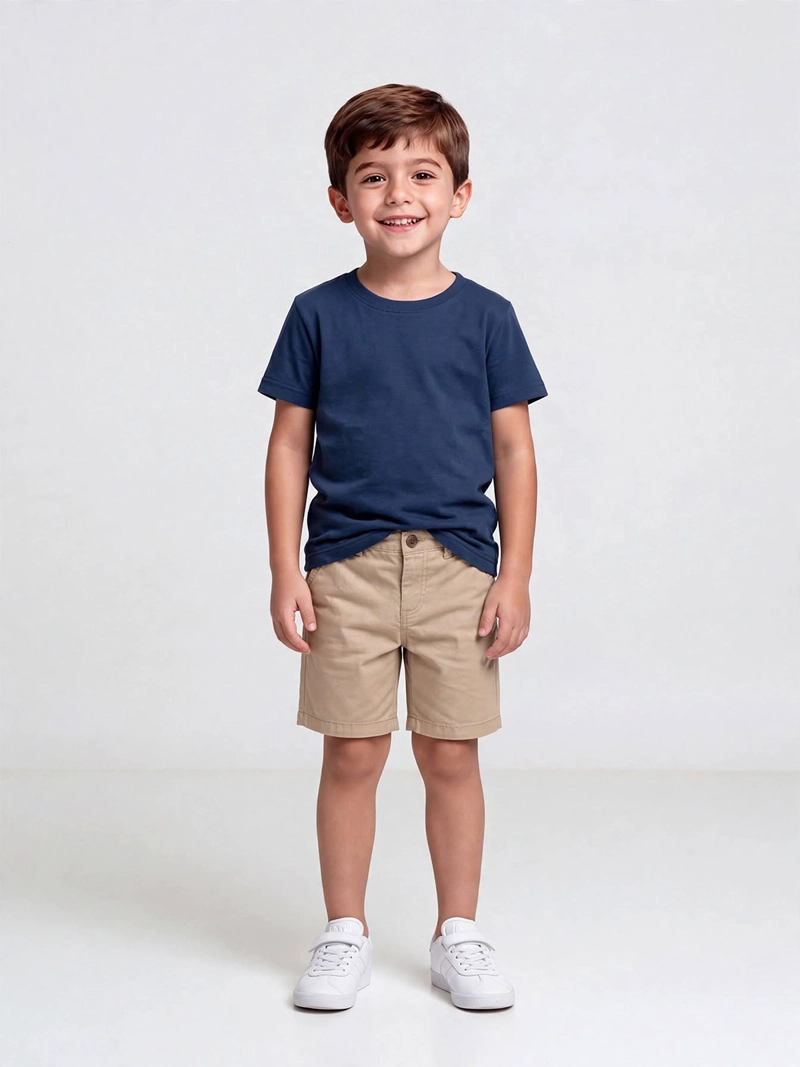 SHORT NIÑO HARVEST ALGODÓN BÁSICO LISO