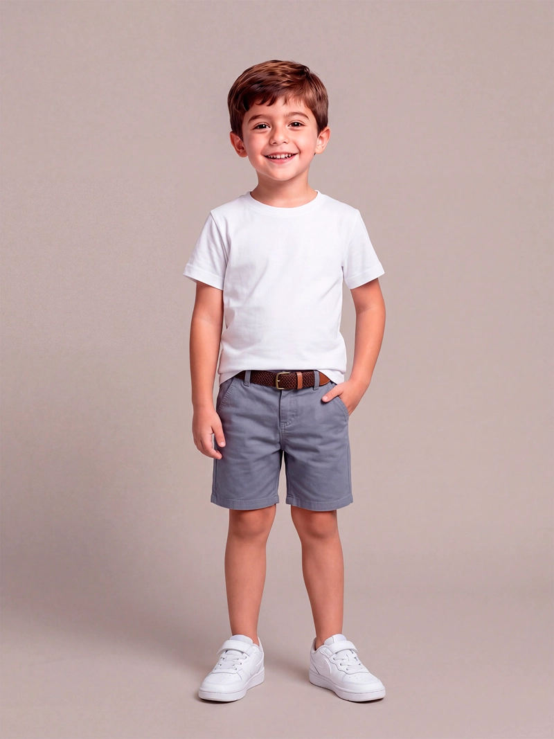 SHORT NIÑO HARVEST ALGODÓN CINTURÓN
